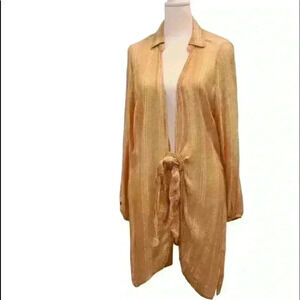 SURF GYPSY LONG SLEEVE TIE FRONT COVER UP SIZE M